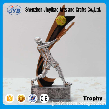 Plastic material and ECO-friendly feature Europe baseball player trophy figure